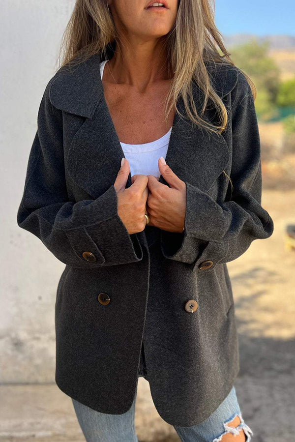 Edita | Lässige Jacke mit Reverskragen & Knopfleiste