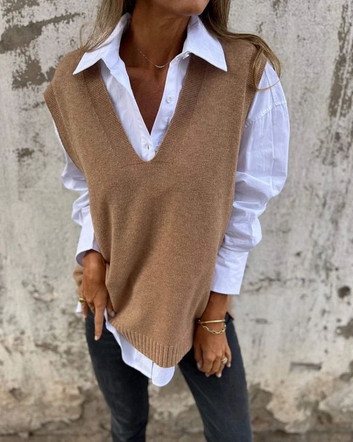 Claudia | Strick-Sweater Vest ohne Ärmel