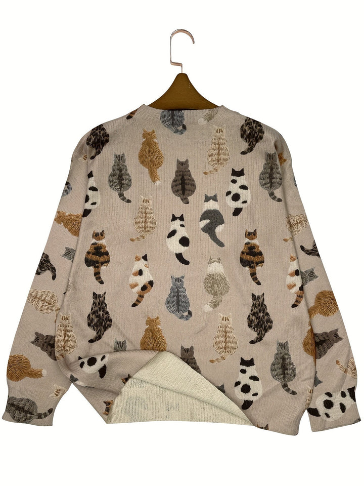 Delta – Leichter Pullover mit Katzen-Silhouette