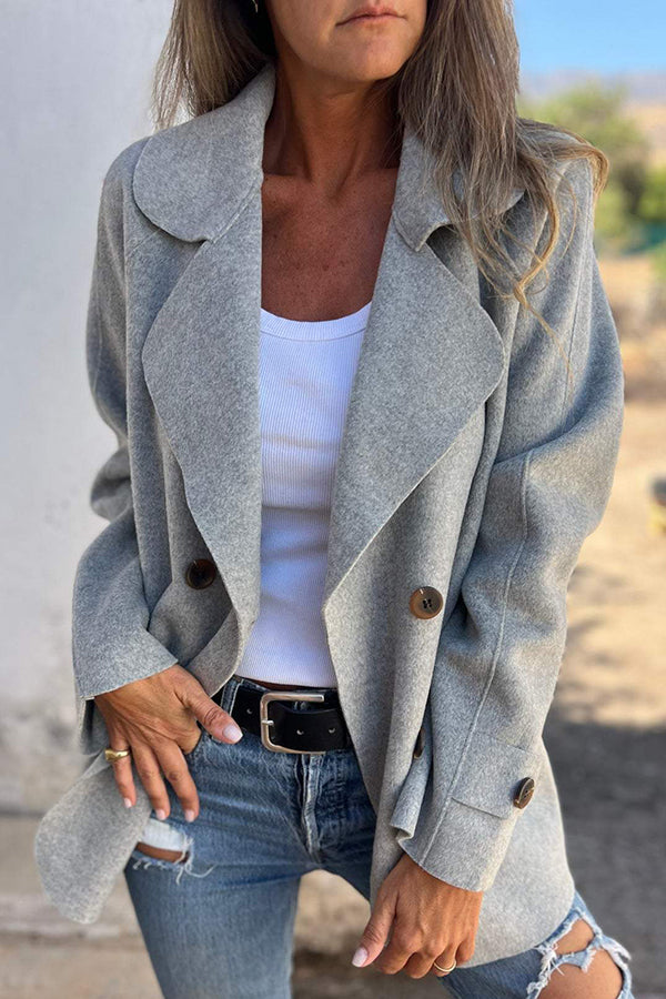 Edita | Lässige Jacke mit Reverskragen & Knopfleiste