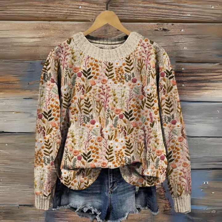 ILSE | PULLOVER MIT BESTICKTEN BLUMEN