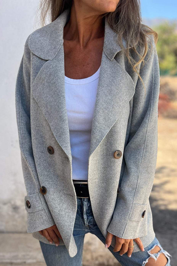 Edita | Lässige Jacke mit Reverskragen & Knopfleiste