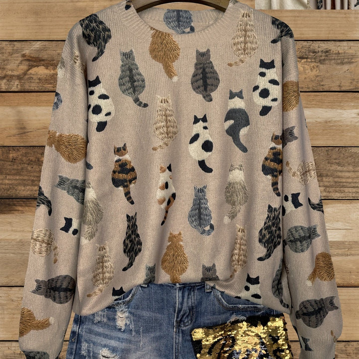 Delta – Leichter Pullover mit Katzen-Silhouette