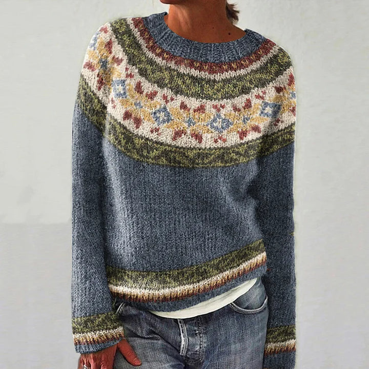 MELINDA RETRO-PULLOVER MIT FARBBLOCK