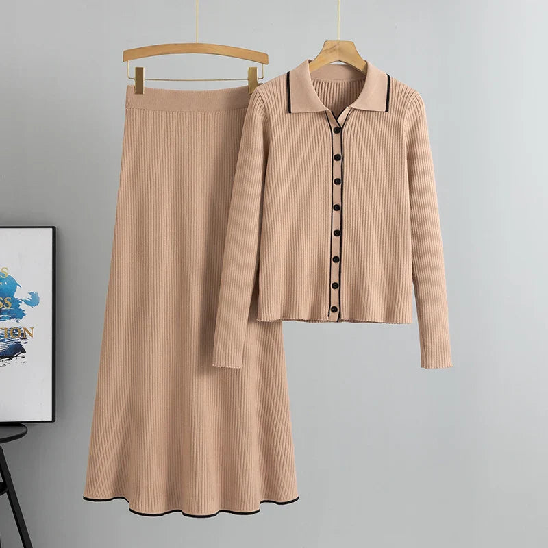 Celia – Schmales besticktes Zweiteiler-Set