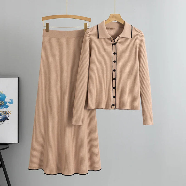 Celia – Schmales besticktes Zweiteiler-Set