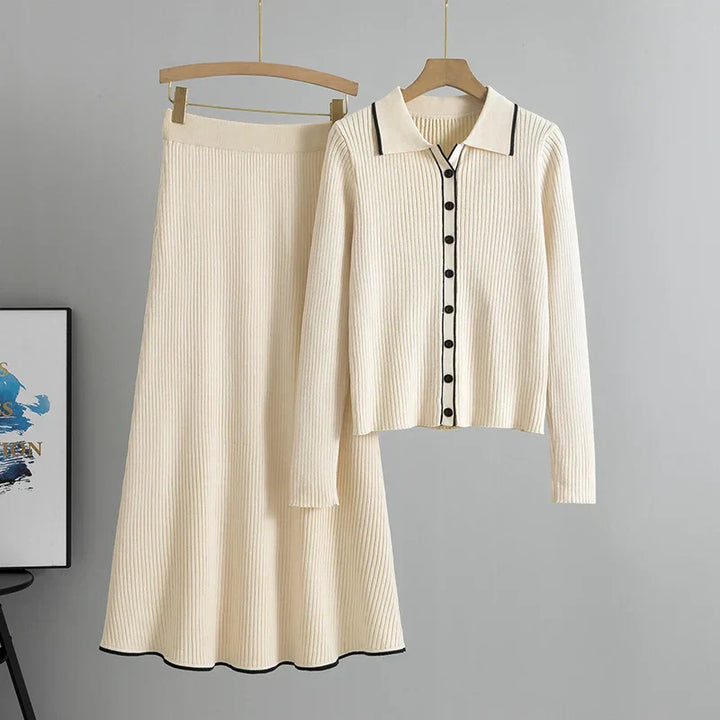 Celia – Schmales besticktes Zweiteiler-Set