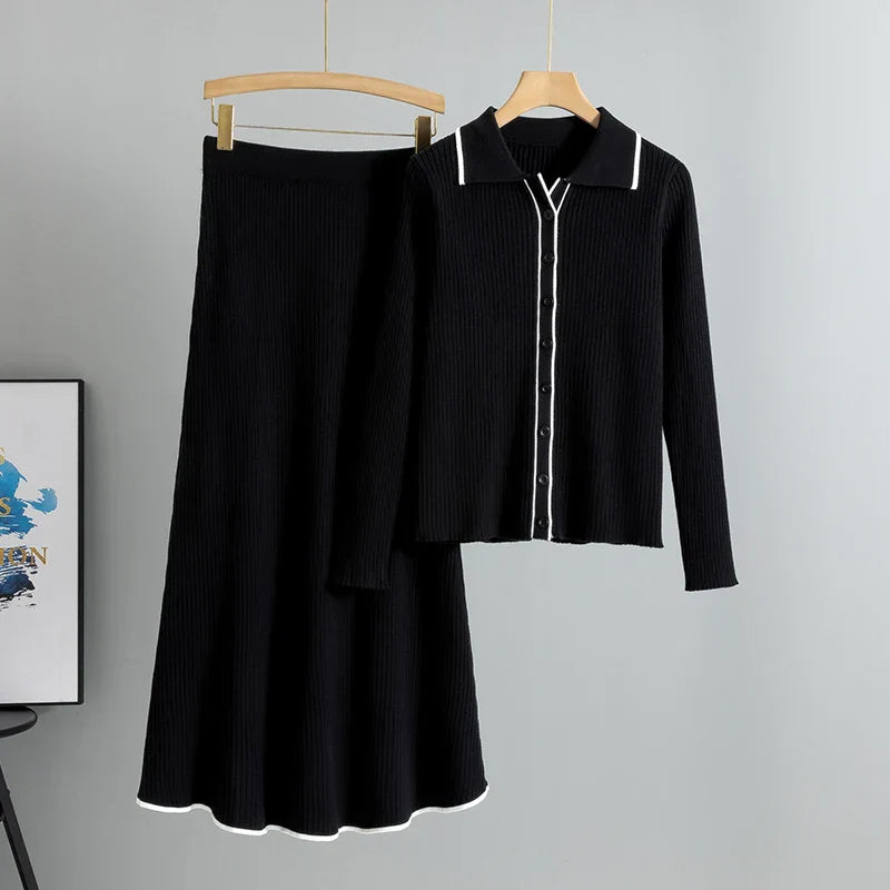 Celia – Schmales besticktes Zweiteiler-Set