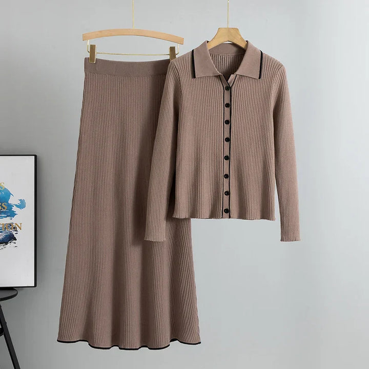 Celia – Schmales besticktes Zweiteiler-Set