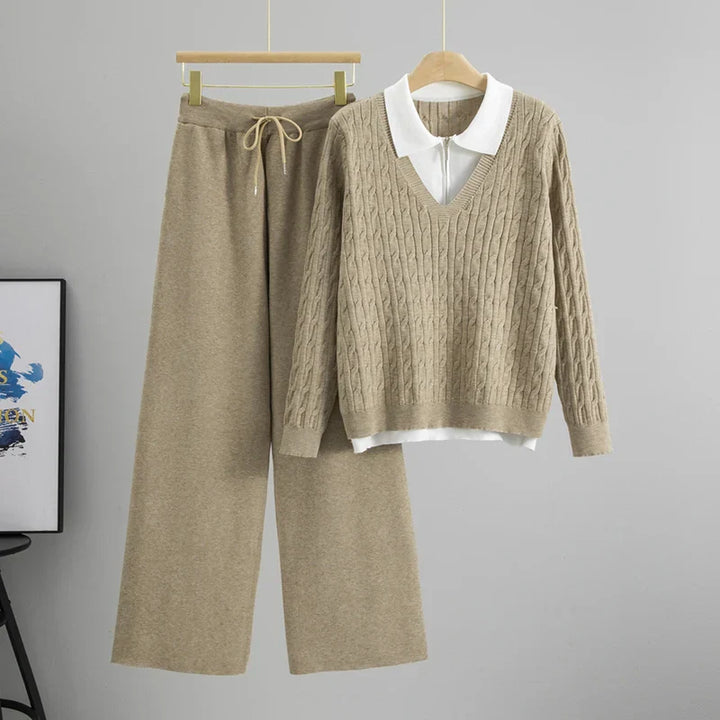 Monika – Kuschelige Strick-Zweiteiler