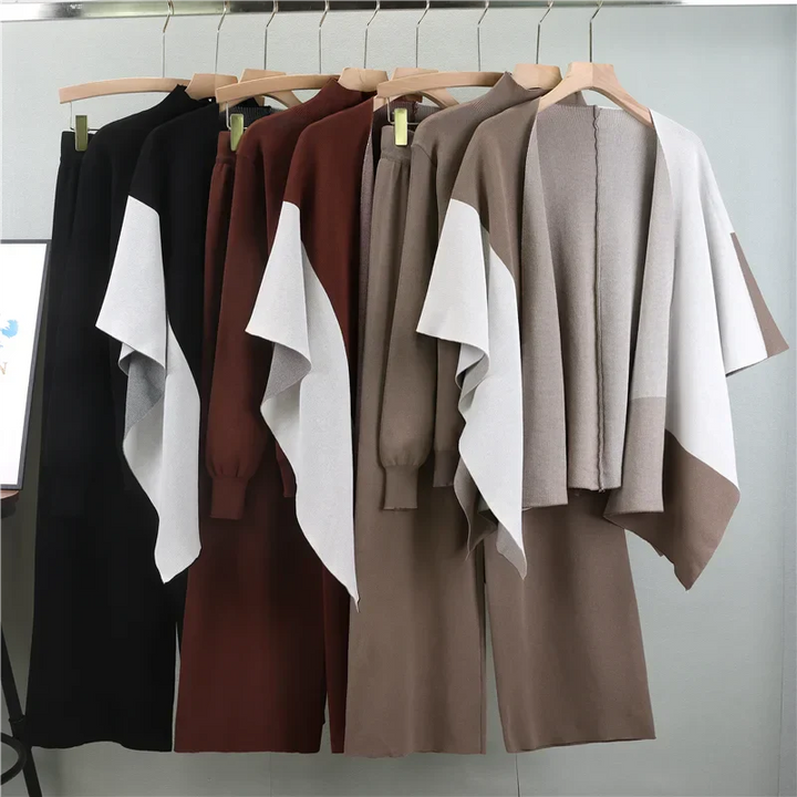 Nora – Elegants 3-teiligs Strickset