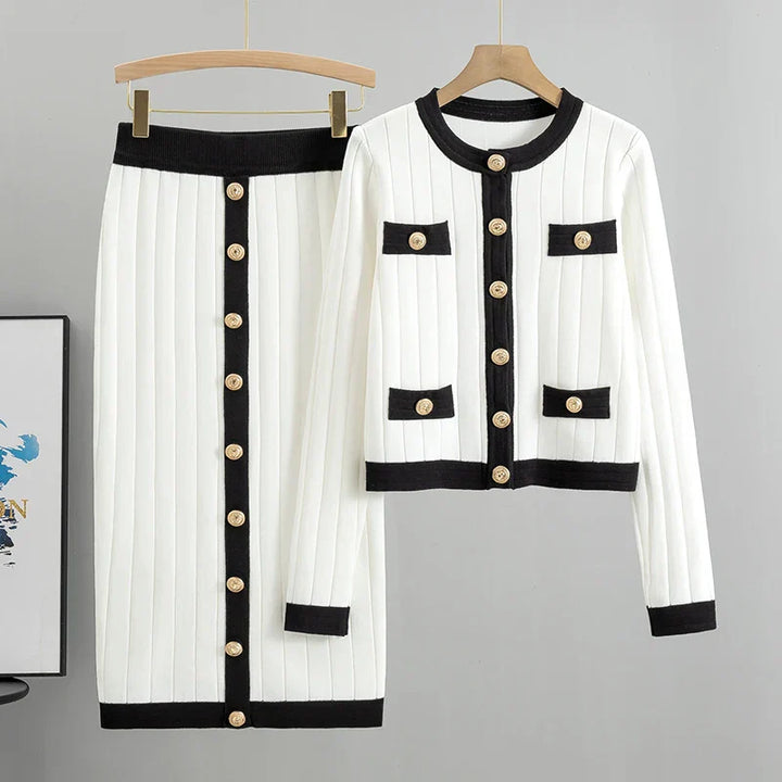 Mira – Schickes 2-teiligs Set mit Cardigan & Jupe