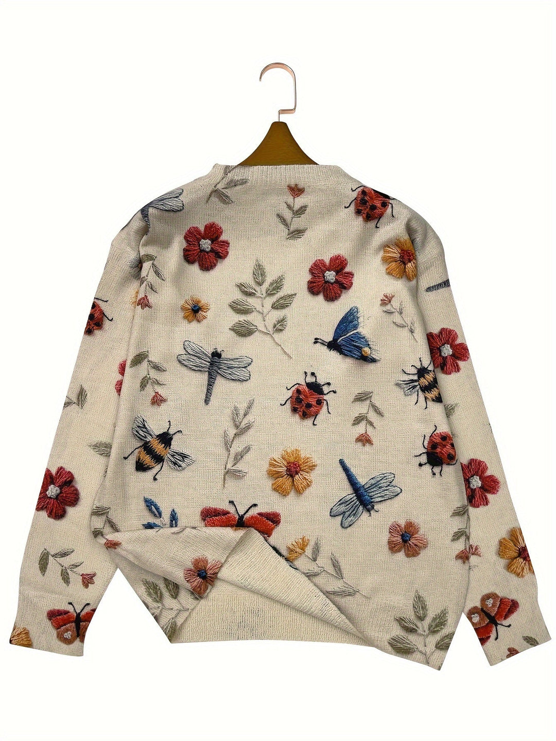 Etta – Lässiger Pullover mit floraler Insektenoptik