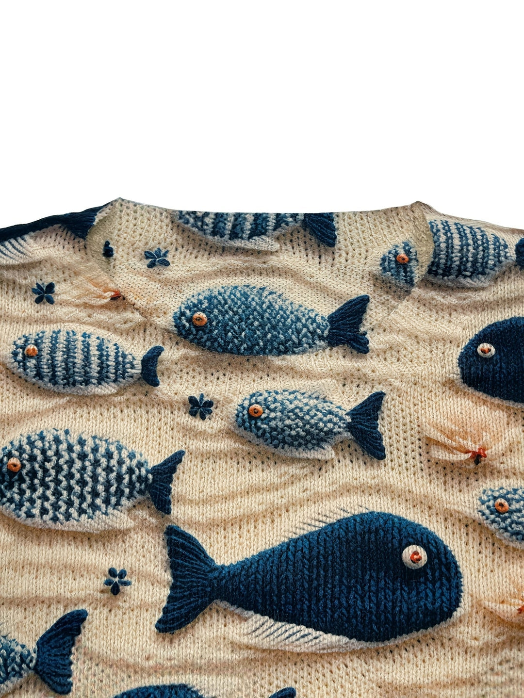 Dakota – Leichter Strickpullover mit Fisch-Motiv
