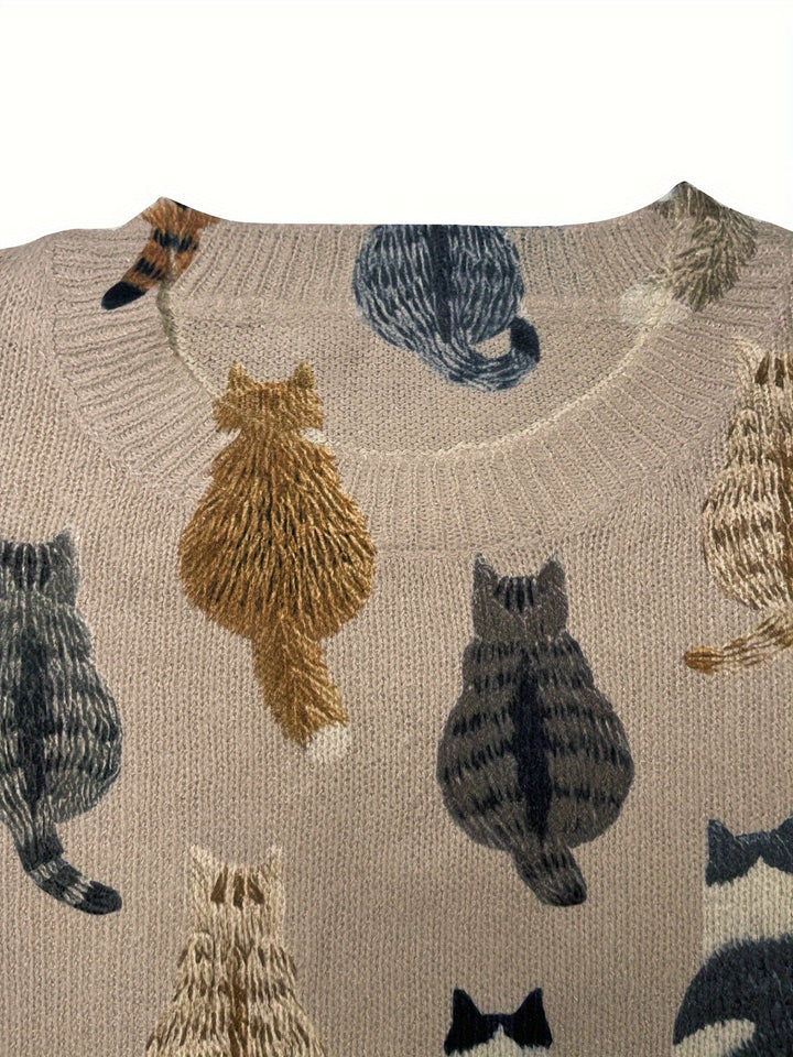 Delta – Leichter Pullover mit Katzen-Silhouette