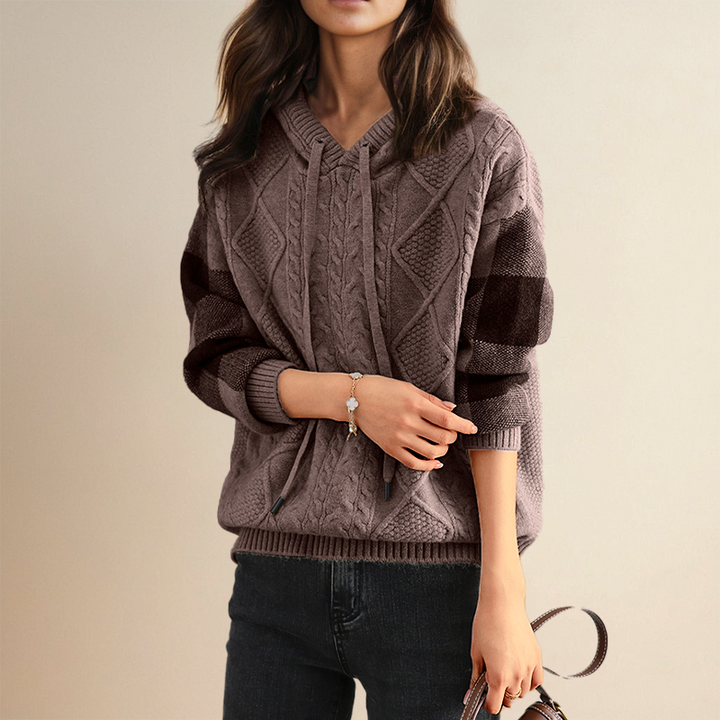 LÉONIE JACQUARD-KAPUZENPULLOVER