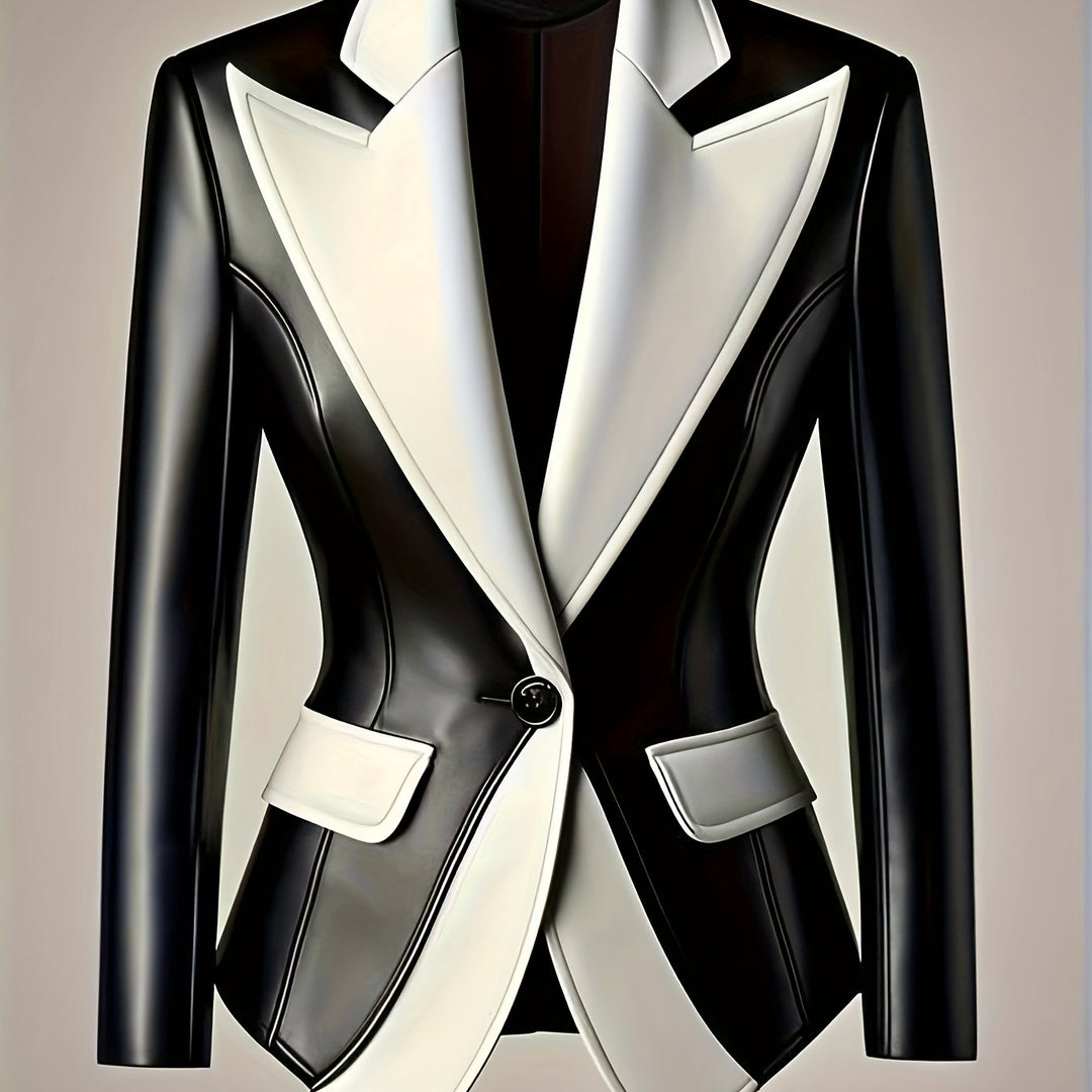 Darana – Damen PU- Lederjacke mit Reverskragen