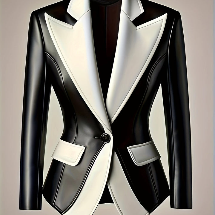 Darana – Damen PU- Lederjacke mit Reverskragen