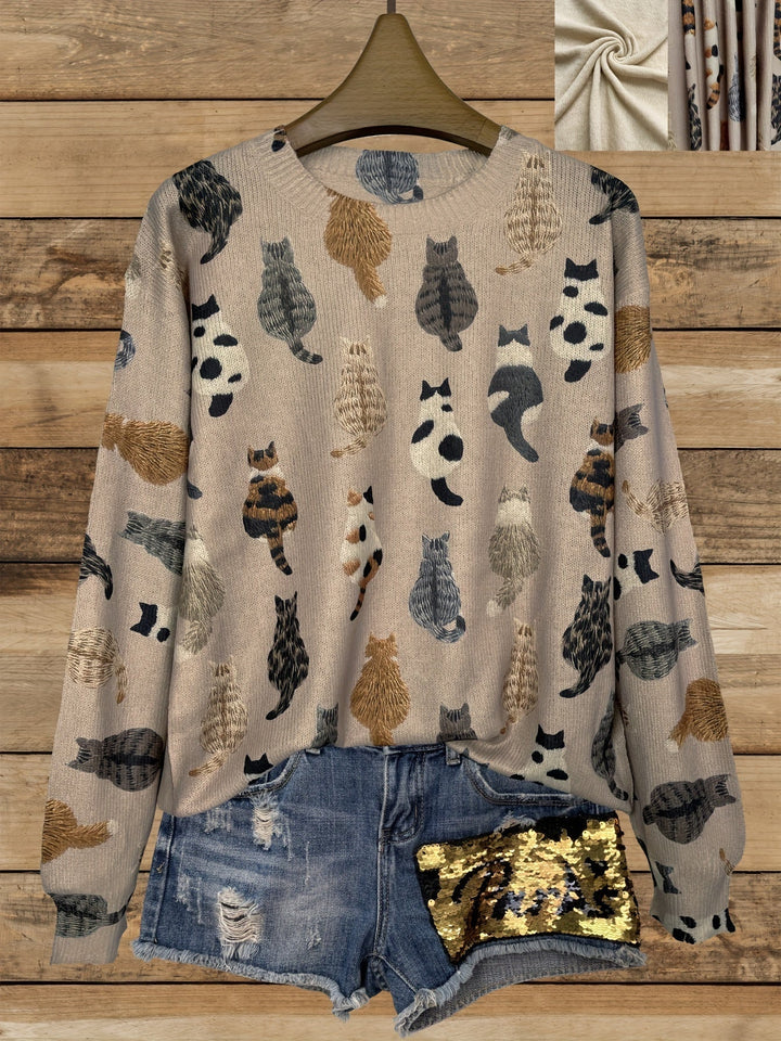 Delta – Leichter Pullover mit Katzen-Silhouette