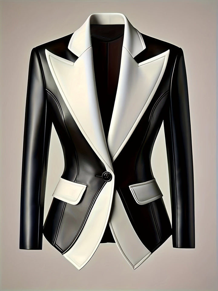 Darana – Damen PU- Lederjacke mit Reverskragen