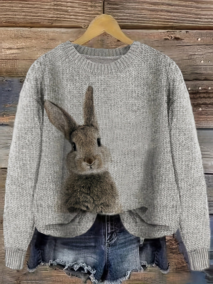 Deserae – Kuschelpullover mit süßem Hasenmotiv