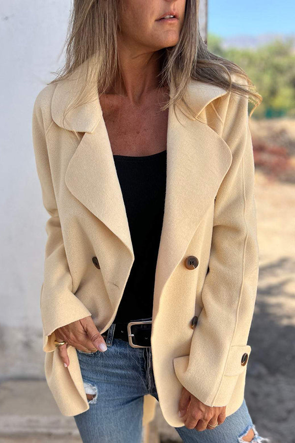 Edita | Lässige Jacke mit Reverskragen & Knopfleiste