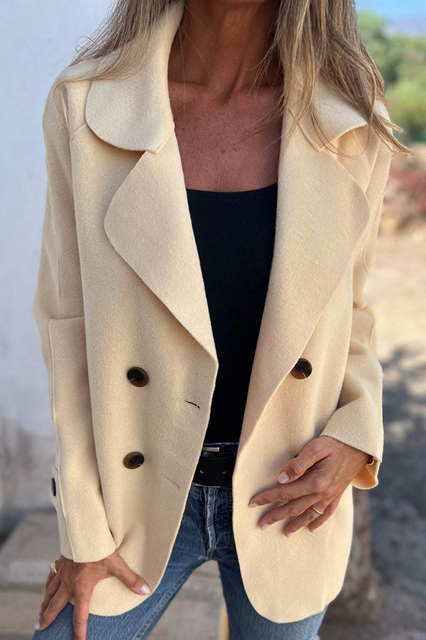 Edita | Lässige Jacke mit Reverskragen & Knopfleiste