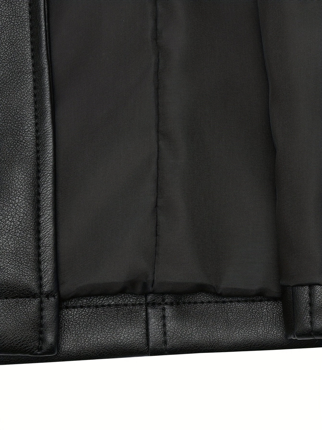 Atara – Eleganter PU- Ledermantel mit Revers & A-Linien-Schnitt