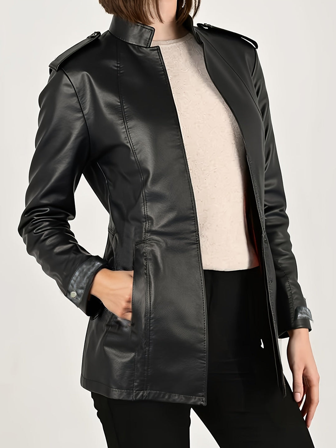 Harriet – Elegante Damen-Jacke im Gothic-Stil mit Reißverschluss