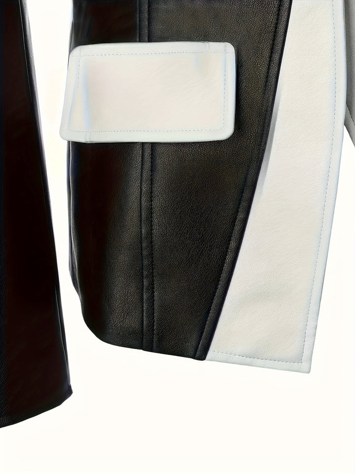 Darana – Damen PU- Lederjacke mit Reverskragen